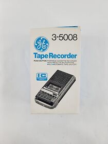3-5008 Ge General Electric #3-5008 Cassette Tape Recorder New Sealed Vintage
