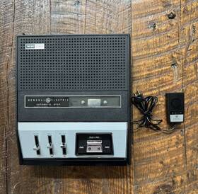 Ge M8415c Vtg General Electric Portable Recorder W Original Mic Works Clean