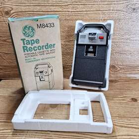 M8433a Ge Vintage General Electric Portable Cassette Tape Recorder Clean Tested
