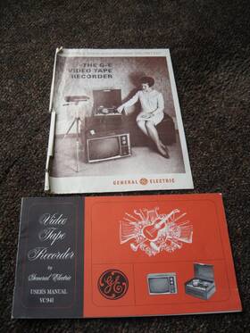 Ge Vc941 Vintage Vidio Tape Recorder Paperwork Manual