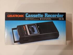 Greatronic Cr-15b Portable Cassette Tape Recorder New Old Stock Original Box