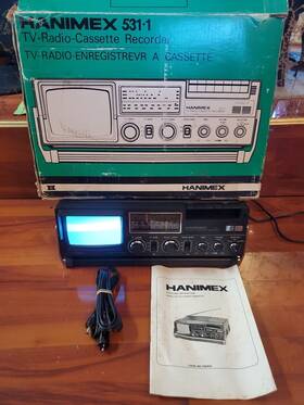 531-1 Hanimex Vintage Tv- Radio-cassette Player Model / Working Order