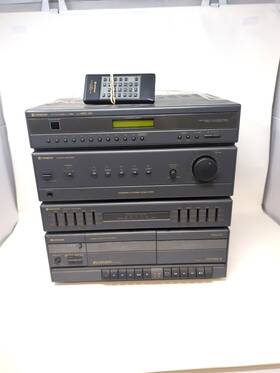 Hrd-301 Hitachi Vintage Stereo Tuner Amplifier Dual Cassette Tape Deck