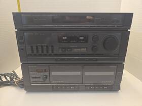 Hrd-md05 Hitachi Vintage Stereo Tuner Amplifier Dual Cassette Tape Deck