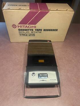 Trq-215 Hitachi Rare Vintage Cassette Tape Recorder With Box
