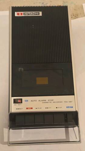 Hitachi Trq-287 Vintage Portable Cassette Tape Recorder Player Auto Stop Japan