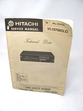 No.2545e Hitachi Vt-1570a Video Cassette Recorder Service Manual Schematics