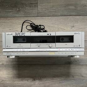 Tape2pc Ion Dual Cassette Deck Usb Archiver Vintage Stereo Tape Recorder Tested