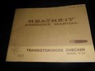 It-27 Heathkit Vintage Assembly Manual Checker Model