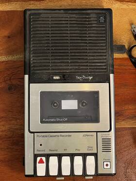 681-6531-parts J. C. Penney Vintage Jcpenney Portable Ac/dc Cassette Player Recorder Only