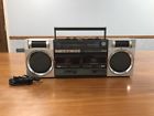 39505 Jsa Montgomery Ward Vintage Boombox Am Fm Stereo Dual Cassette