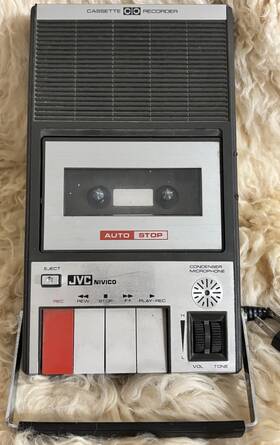 Jvc 1602u Vintage Nivico Portable Cassette Recorder Made In Japan Tested