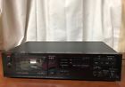 K-110 Luxman Vintage Stereo Cassette Deck Player Tested Works Great Cracked