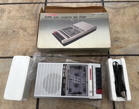 Tcr-800 Ken-tech C-800b Vintage Portable Cassette Recorder-works Estate Find