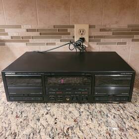Kx-w5040 Kenwood Double Cassette Player Dolby High Speed Dub Parts Or Repair