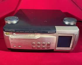 X-vh7 Kenwood Vintage Auto Reverse Cassette Deck Blue And Silver