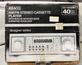 Kraco Etr-1081b Vintage Am/fm Stereo Cassette Equalizer Model Kge-801f Radio In Box