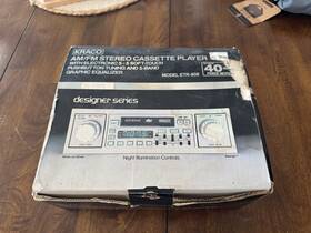Etr-808 Kraco Vintage Am/fm Stereo Cassette Player Model Silver On Tested