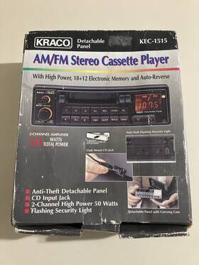 Kraco Kec-1515 Am/fm Stereo Cassette Player Radio - New Old Stock Very Rare