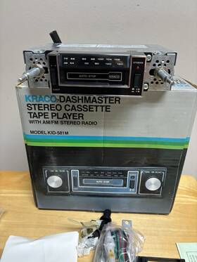 Kid-581m Kraco Vintage Dashmaster Cassette Player Am/fm Radio