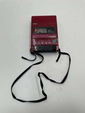 Lloyds V620 Red Vtg Portable Cassette Tape Recorder Player Model