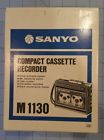 M1130 Sanyo Vintage Compact Cassette Recorder In Box Excellent Condition