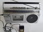 M1600f Sanyo Vintage Radio Cassette Recorder With Ac Power Cord