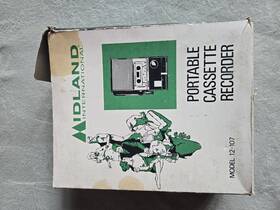12-107 Midland Portable Cassette Recorder Model With Box