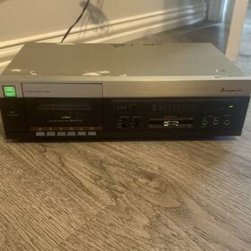 Mitsubishi Tdw106 Dt-12 Stereo Cassette Deck Tested Working Vintage Silver Face