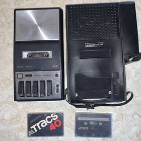 3914-a Montgomery Ward Vtg Airline Tape Cassette Recorder Player With Case Vintage