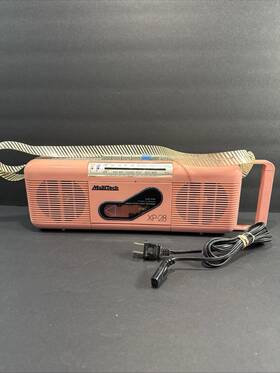 Qt-50 Multitech Xp-28 Vtg 80s Pink Radio Side Step Boombox Stranger Things Style