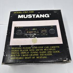 Crf-5300 Mustang Vintage Model In Dash Am/fm Radio Car Tape Player Original Box