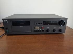 6325 Nad 5658 Cassette Deck For Parts Front Panel Play Transport Buttons
