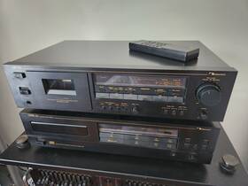 Oms-4a Nakamichi Rare Cr-3a Stereo 3-head Cassette Deck And Cd-player Combo