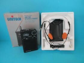 Is-111 New Old Stock Vintage Unitech Pocket Size Am Fm Super Stereo Radio 2 Band