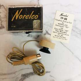 Tp-86 Norelco Telephone Pick-up Coil For Carry Corder Cassette Recorder