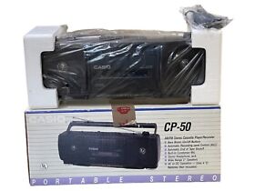 Cp-50 Nos Casio Portable Stereo With Bass Boost Am Fm Cassette Player Recorder