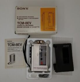 Tcm-8ev Nos Mint Sony Cassette Player Recorder Pre Pressman Walkman