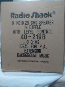 40-219b Nos Radio Shack 8 Inch Speaker In Baffle Level Control Ohms Nib
