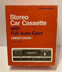 12-1806 Nos Vintage Realistic Stereo Car Cassette Under Dash Auto Eject Model