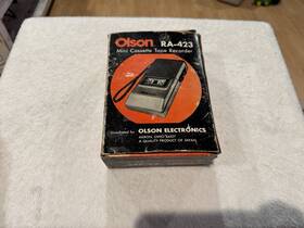 Ra-423 Olson M143 Vintage Mini Cassette Tape Recorder With Box And Accessories Untested