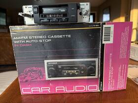 12-1814 Optimus Am/fm Stereo Cassette With Auto Stop In Dash Nos