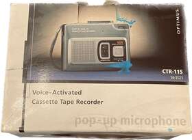Ctr-115 Optimus 141121 Vintage Vox Voice Activated Cassette Recorder Working Box