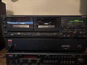 Rt-6605 Optonica Dual Cassette Deck Recorder - Parts/repair Powers On Rare Model