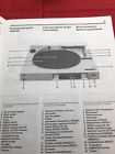 P-l40 Sansui Vintage Turntable Operating Instructions Specifications