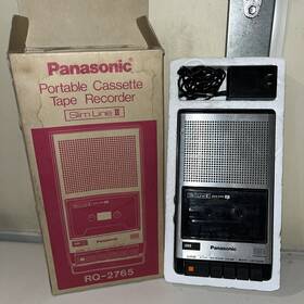 Ee815317 Panasonic Portable Cassette Tape Recorder Slimline 2 Rq-2765 With Adapter
