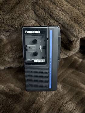 Rn-105 Panasonic One-touch Microcassette Recording 2-speed 3-mini Taps