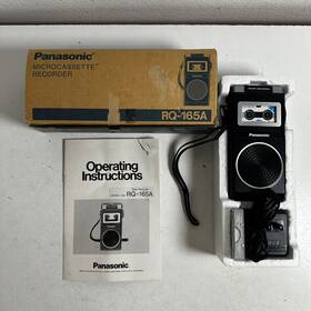 Rq-165a Panasonic Vintage Microcassette Recorder Working With Box