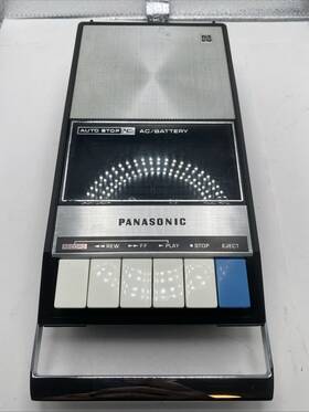 Panasonic Rq209ds 1970 Cassette Tape Recorder Original Box With Microphone And Case