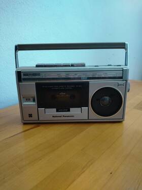 Rx-1820 Panasonic National Fm-am Radio Cassette Recorder Silver For Parts